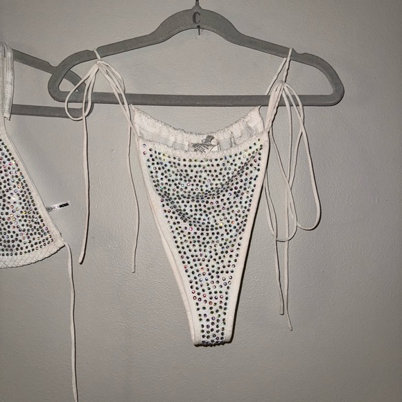Fashion Nova, like new, white rhinestone bikini, size small - Picture 5 of 8